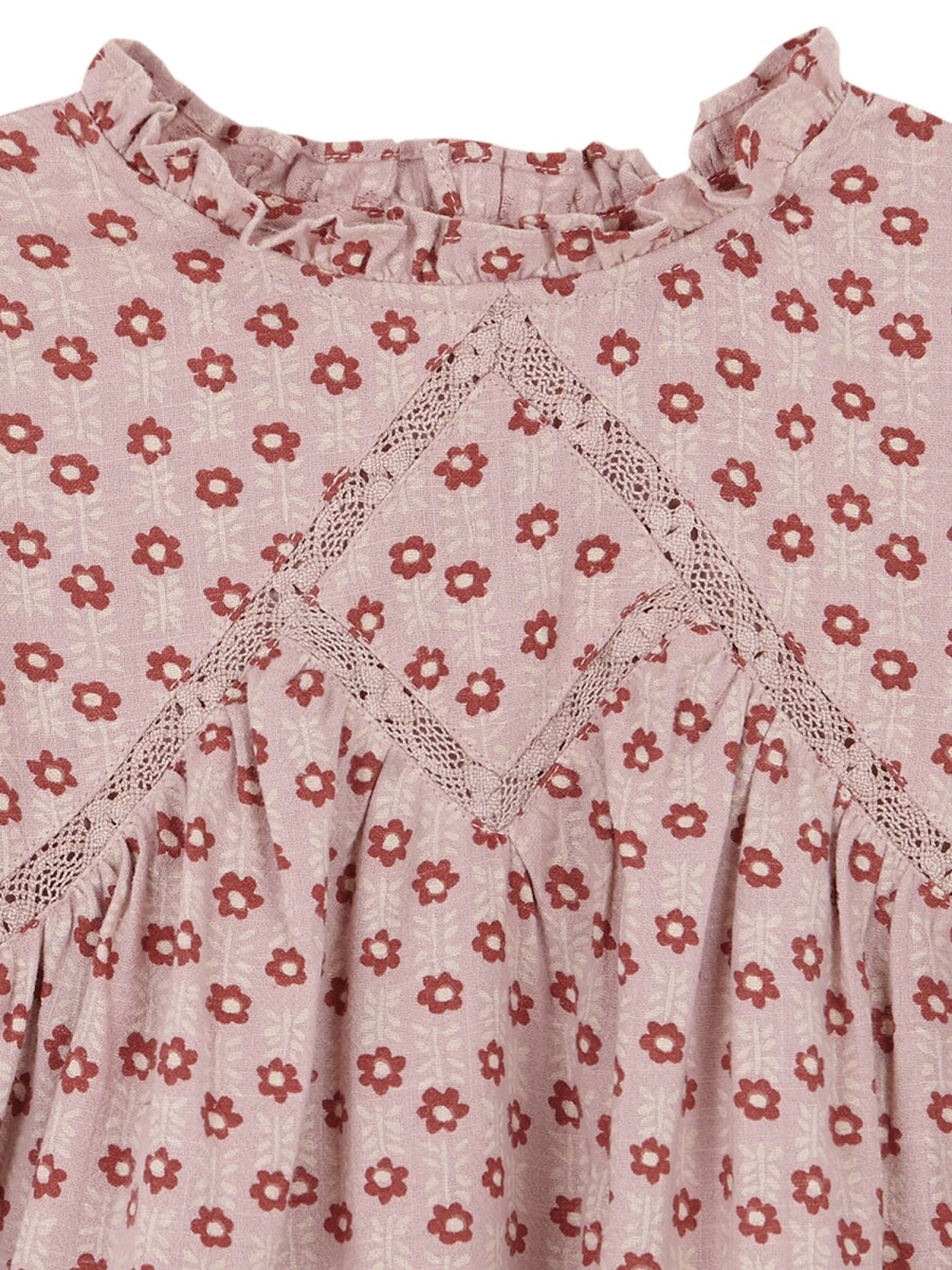 Vestido Flores Lavanda