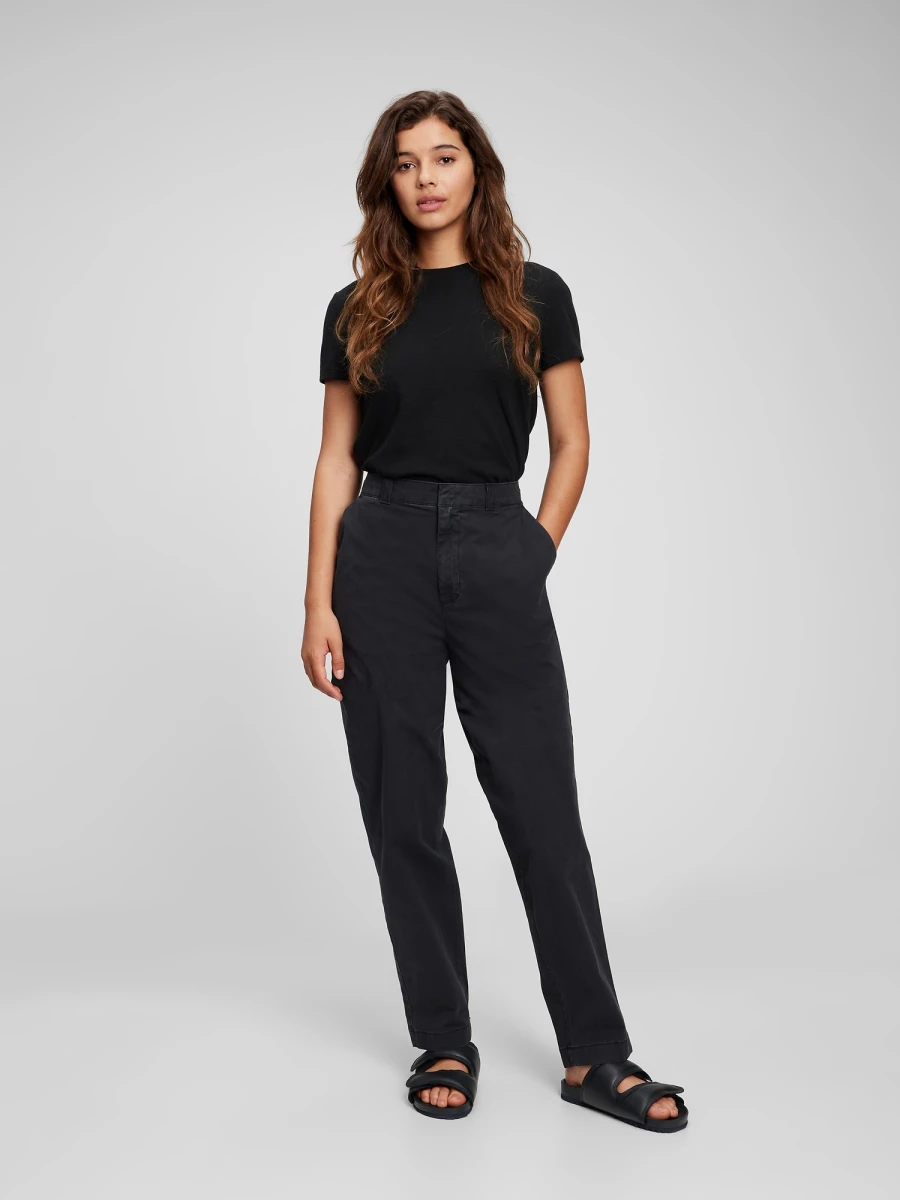 Pantalon Straight Up Khaki Mujer - Black 4 