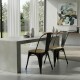 Pack 2 Sillas Tolix Lumax Metálicas Vintage Con Asiento De Madera Para Comedor Negro