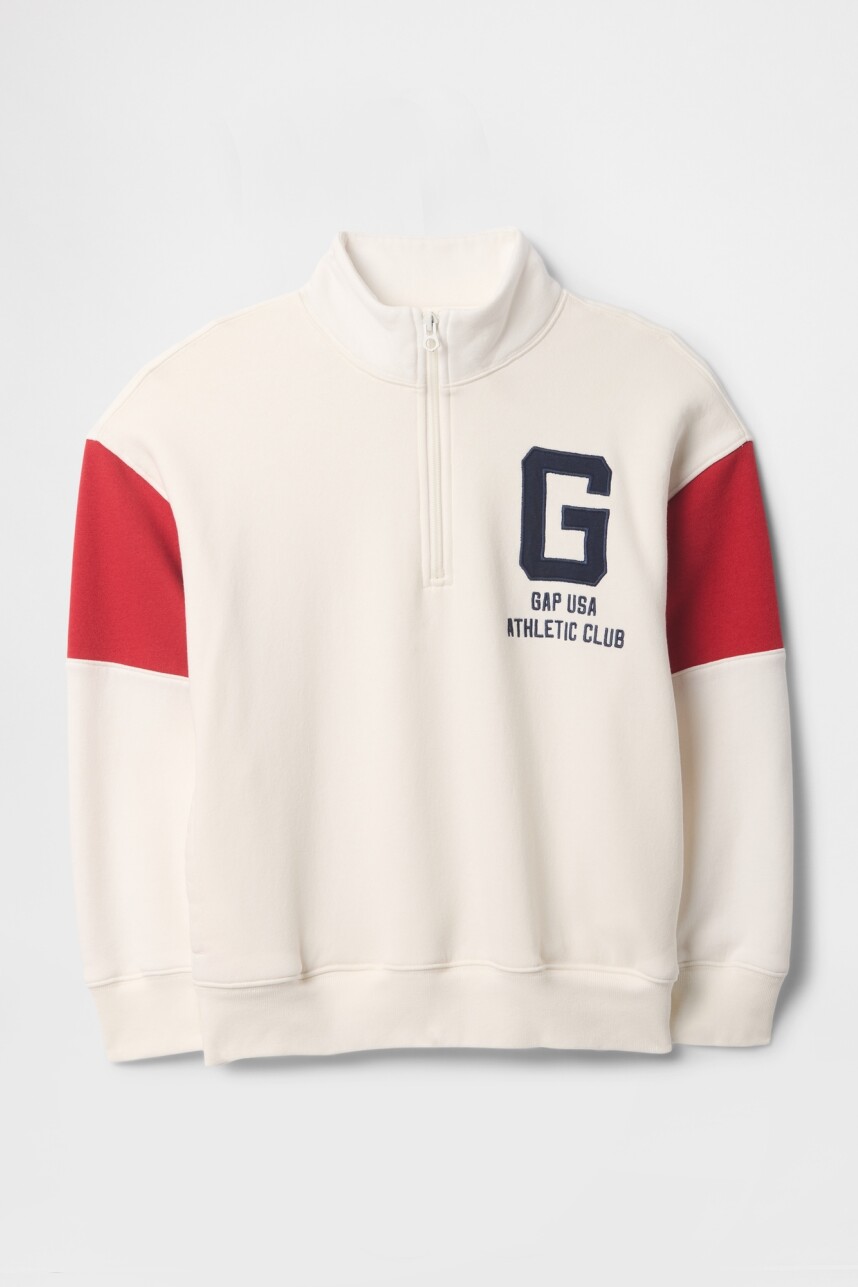 Buzo Medio Cierre Niño New Off White