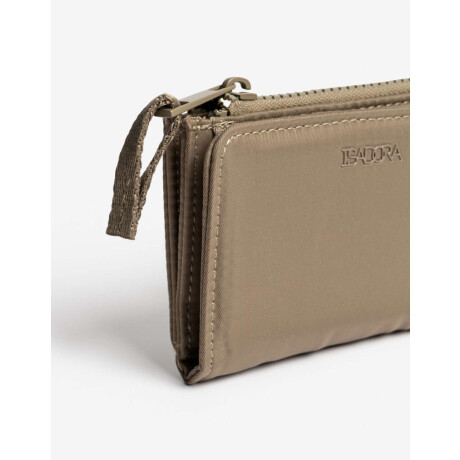 Billetera Nylon Con Cierre Verde Oliva