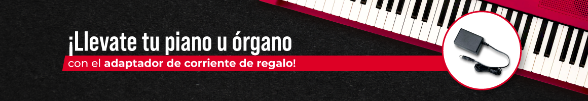 ¡Tu piano u órgano con el adaptador de corriente de regalo!
