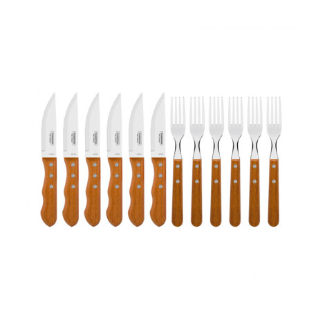 Juego para Asado Jumbo Tramontina Churrasco 12 piezas Marrón