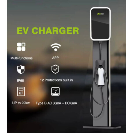 Cargador rápido para auto eléctrico Zencar WA-32P 7.4kW Blanco y Negro