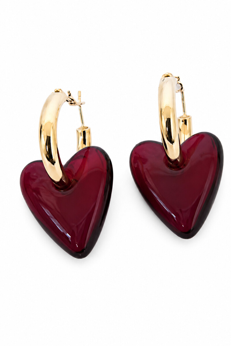 AROS KATY Rojo Oscuro