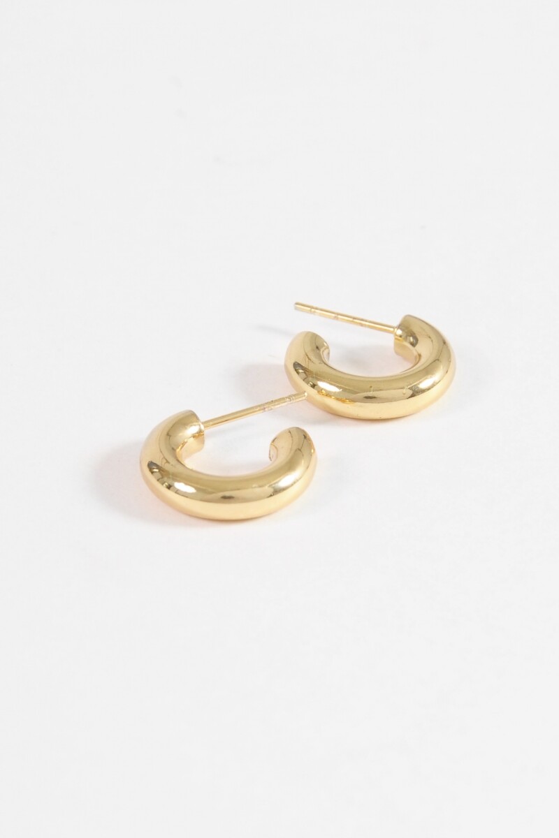 Aros curvos 1,6 cm acero dorado