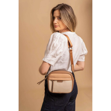 Bandolera Palma Manteca Nuez Y Mauve