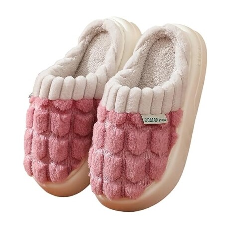 Pantufla de Felpa Super Abrigadas Antideslizante Unisex Fucsia
