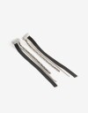 Aros Colgantes Largos Color Aros Colgantes Largos Black - Plateado Rodio