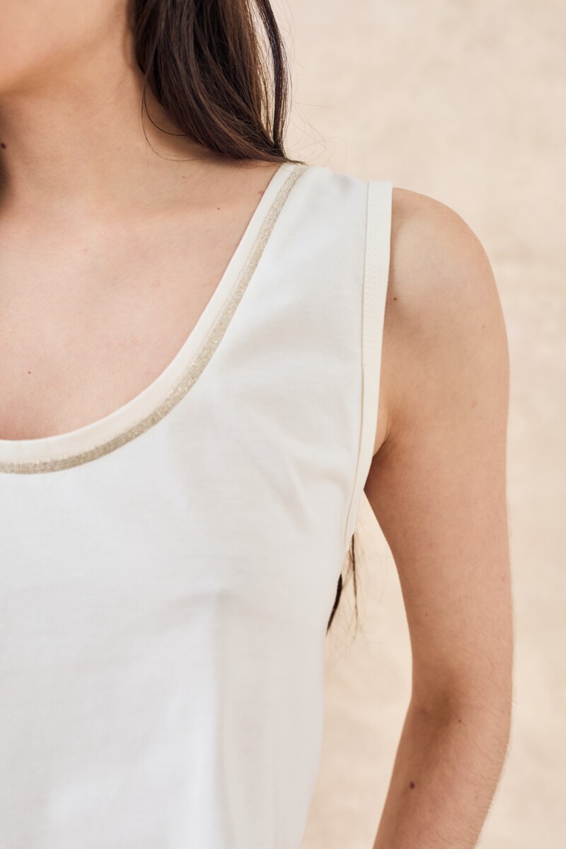 Top Cinta Metalizada Crudo