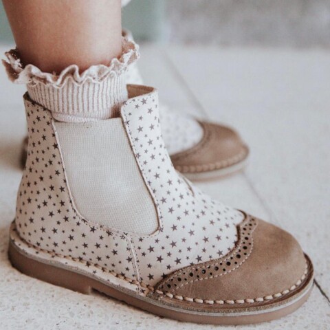 Botas De Cuero Little Star Combinada