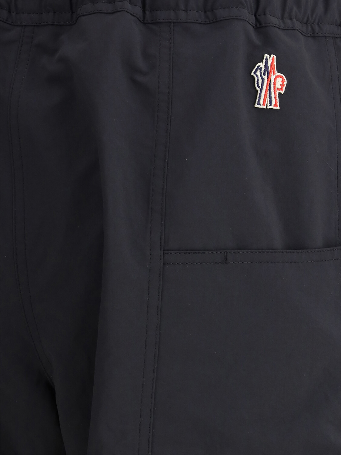 Moncler - Short Logo Algodón Negro