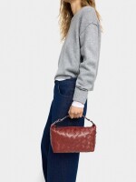 Bolso De Mano Trenzado rojo