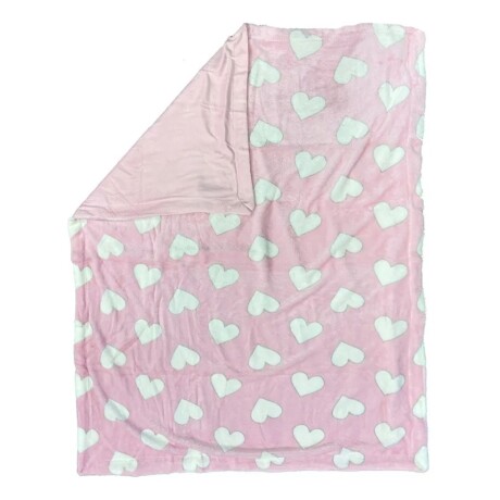 Frazada Polar HC Corazón 75x100cm Rosado