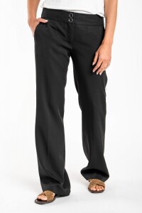 Pantalón Bengalina Recto Línea E.*- Negro