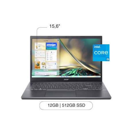 Notebook ACER Aspire 5 15,6' FHD 512GB / 12GB RAM I5-1245H W11H Notebook ACER Aspire 5 15,6' FHD 512GB / 12GB RAM I5-1245H W11H