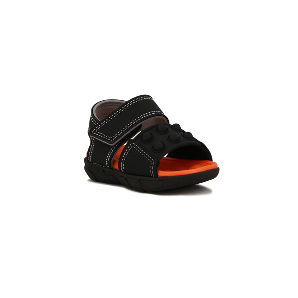 Molekinho Sandalia Casual Tiras Combinadas C/velcro Negro