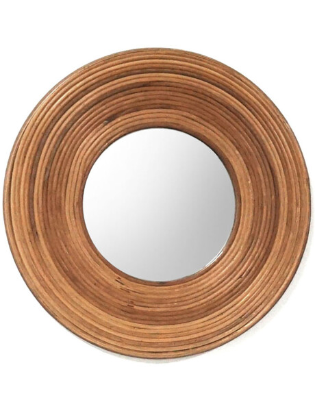 Espejo redondo Selecta con marco de mimbre natural 40cm Espejo redondo Selecta con marco de mimbre natural 40cm