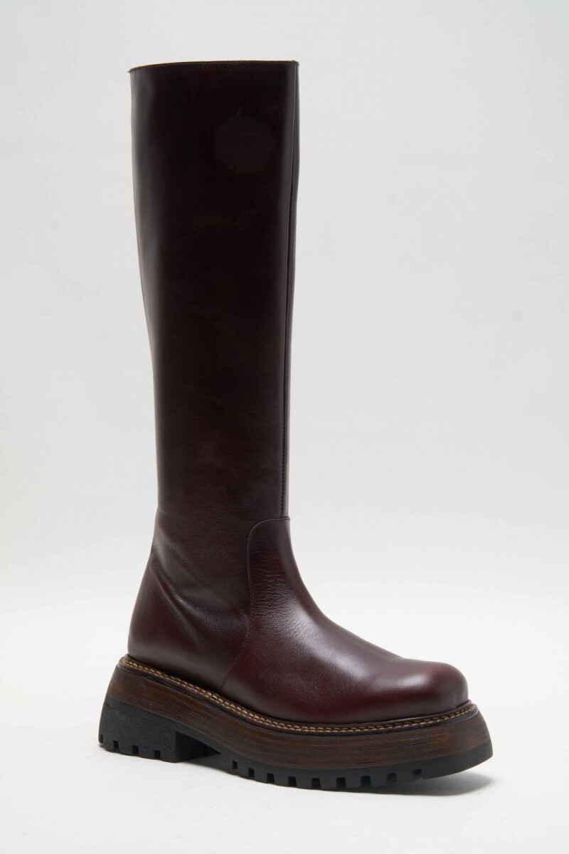 RHODES TALL BOOT Marron