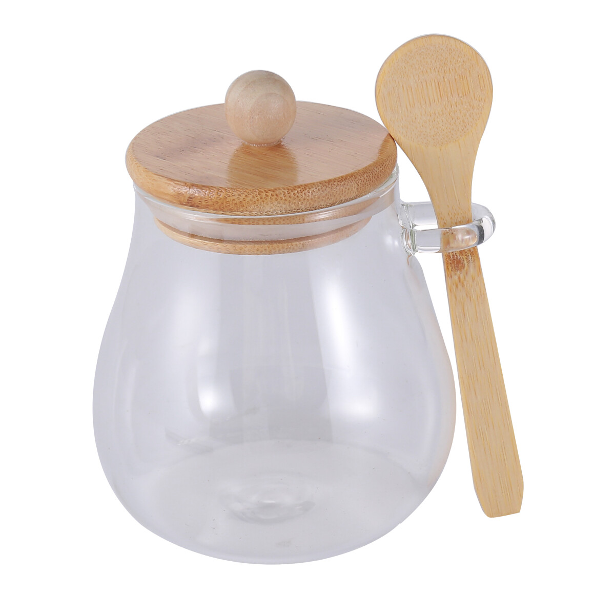 Frasaco vidrio tapa madera 350ml - N/a 