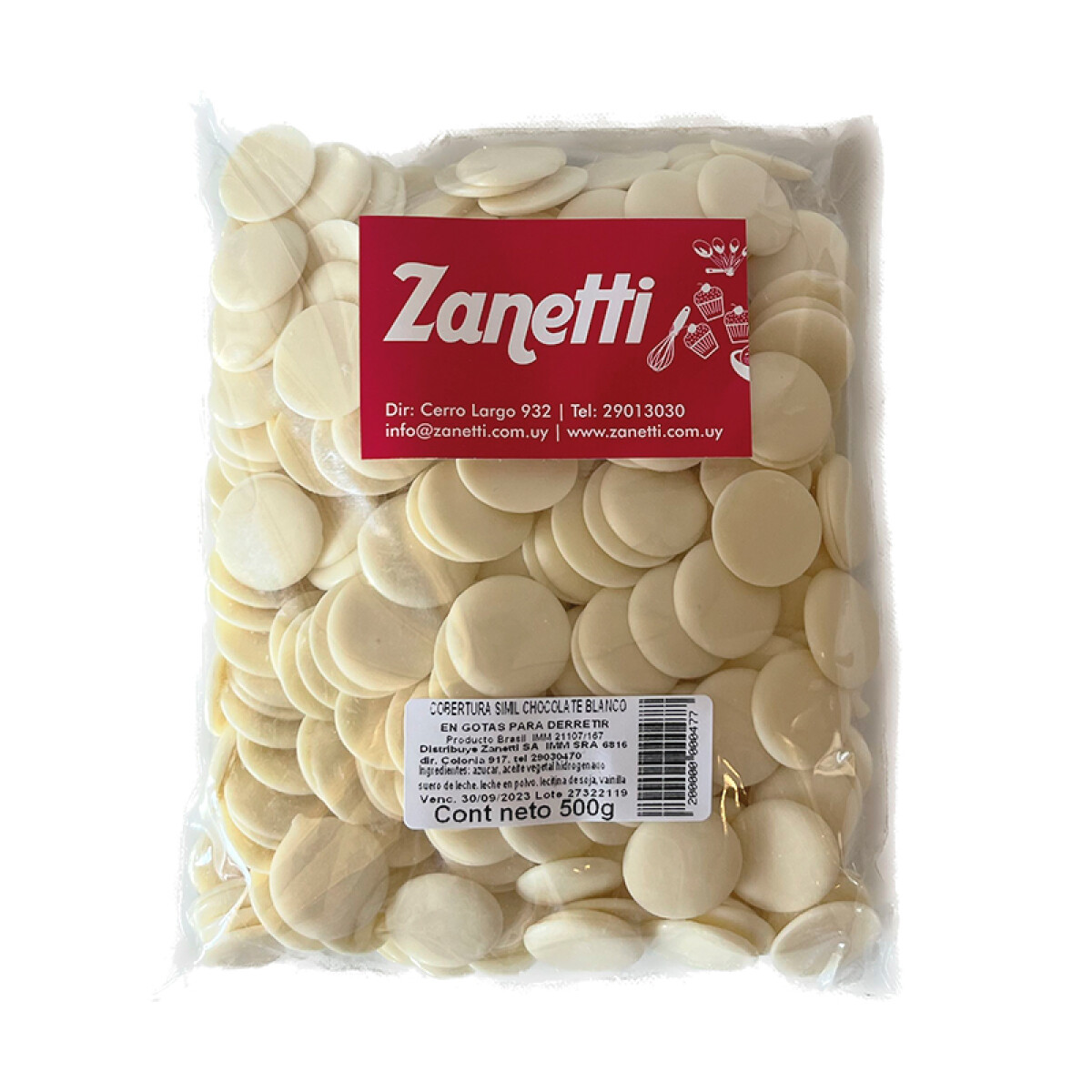 Cobertura TOP gotas Blanco 500 g 