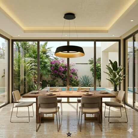 Campana led de Suspender DIMERIZABLE interior champagne 50W NEGRA