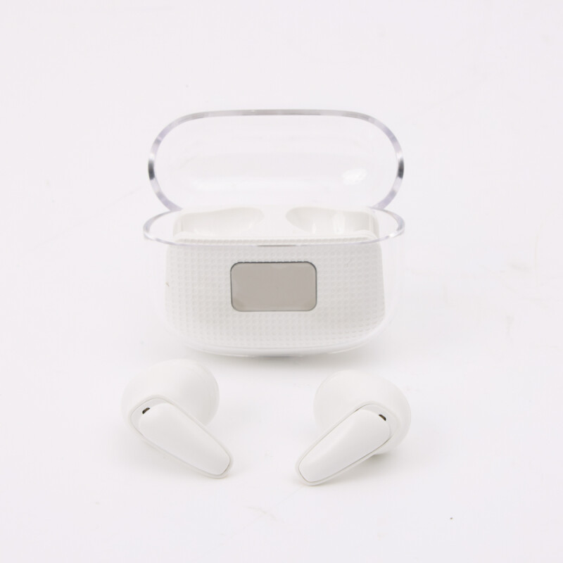 Auriculares bluetooth F10 con display en estuche Blanco Auriculares bluetooth F10 con display en estuche Blanco