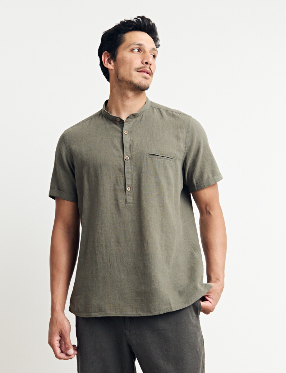 012405 CAMISA HARRINGTON LABEL Oliva