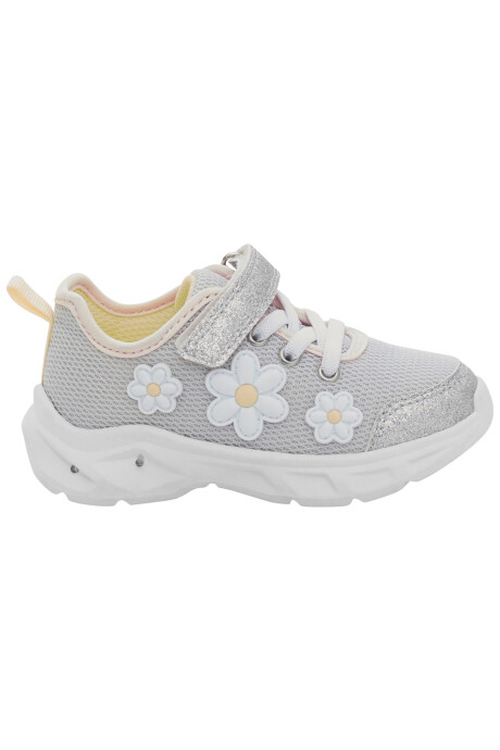 Championes con velcro y luces, diseño flores Championes con velcro y luces, diseño flores