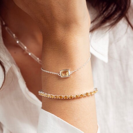 Pulsera Aida Citrino - Plata 925 Pulsera Aida Citrino - Plata 925