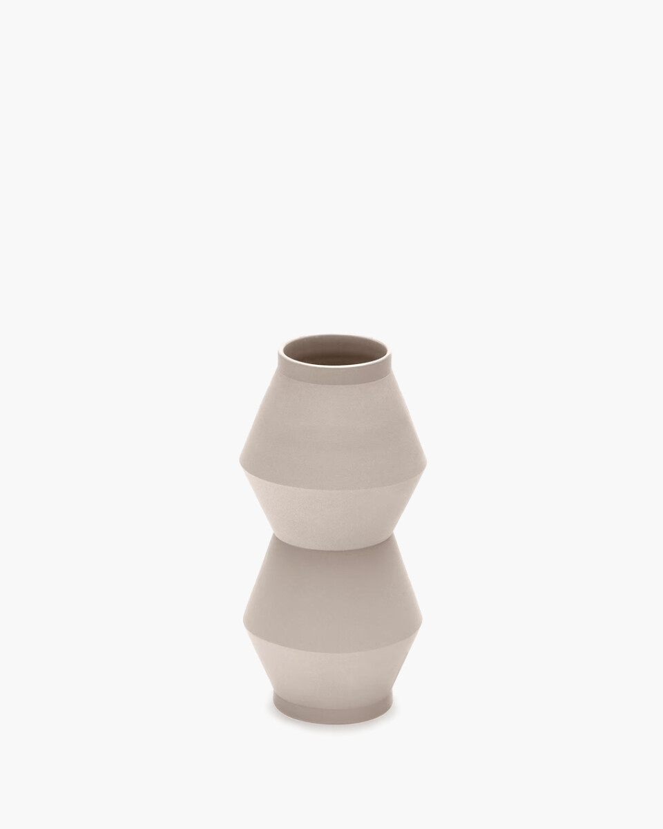 Jarrón Peratallada de cerámica - beige 30 cm 
