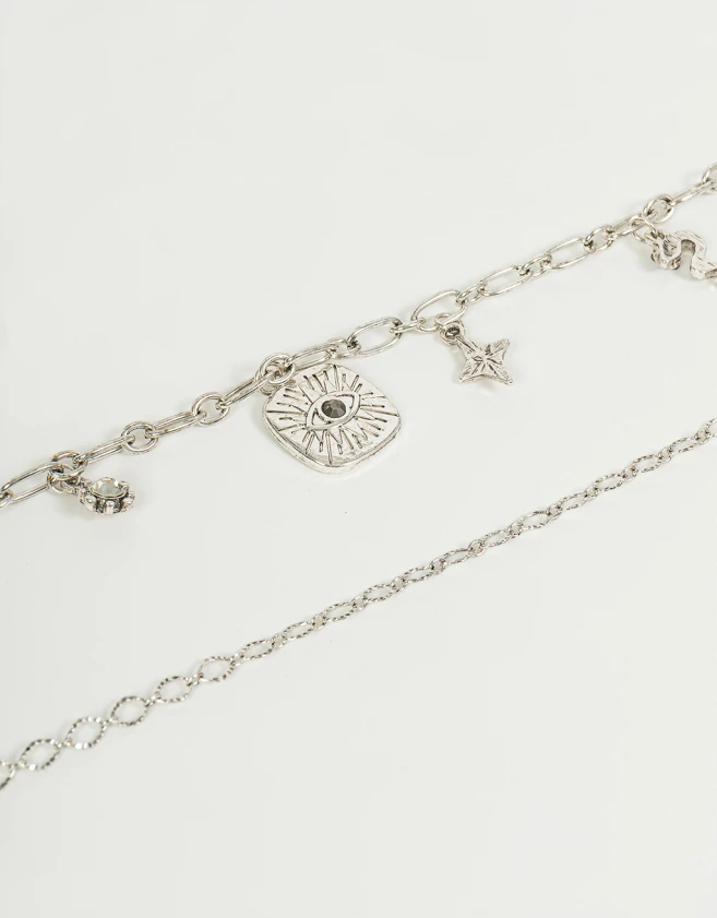 Chokers Bañada en Plata Chokers Set Bañado En Plata - Plateado