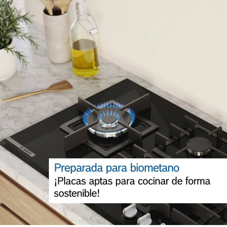 ANAFE GAS BOSCH SERIE 6 60 CM VIDRIO-TEMPLADO NEGRO PPP6A6I10