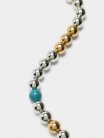 Collar Corto Con Abalorios multicolor