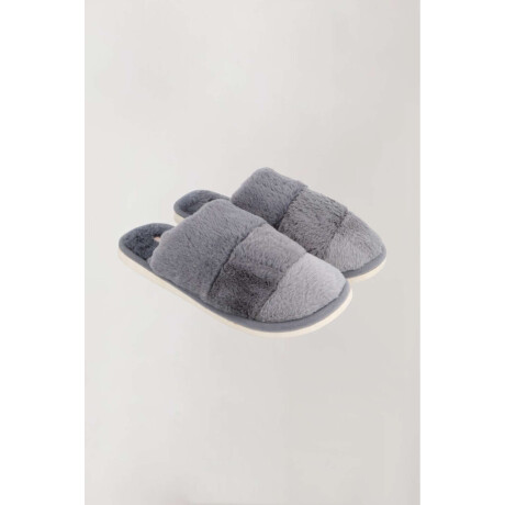 Pantufla stripes Gris melange