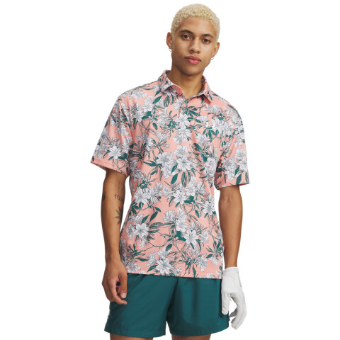 UA Matchplay Printed Polo-PNK PNK-603