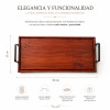 Bandeja de Madera Artesanal de Eucalitpo Rojo Con Asas de Hierro -Chica Bandeja de Madera Artesanal de Eucalitpo Rojo Con Asas de Hierro -Chica