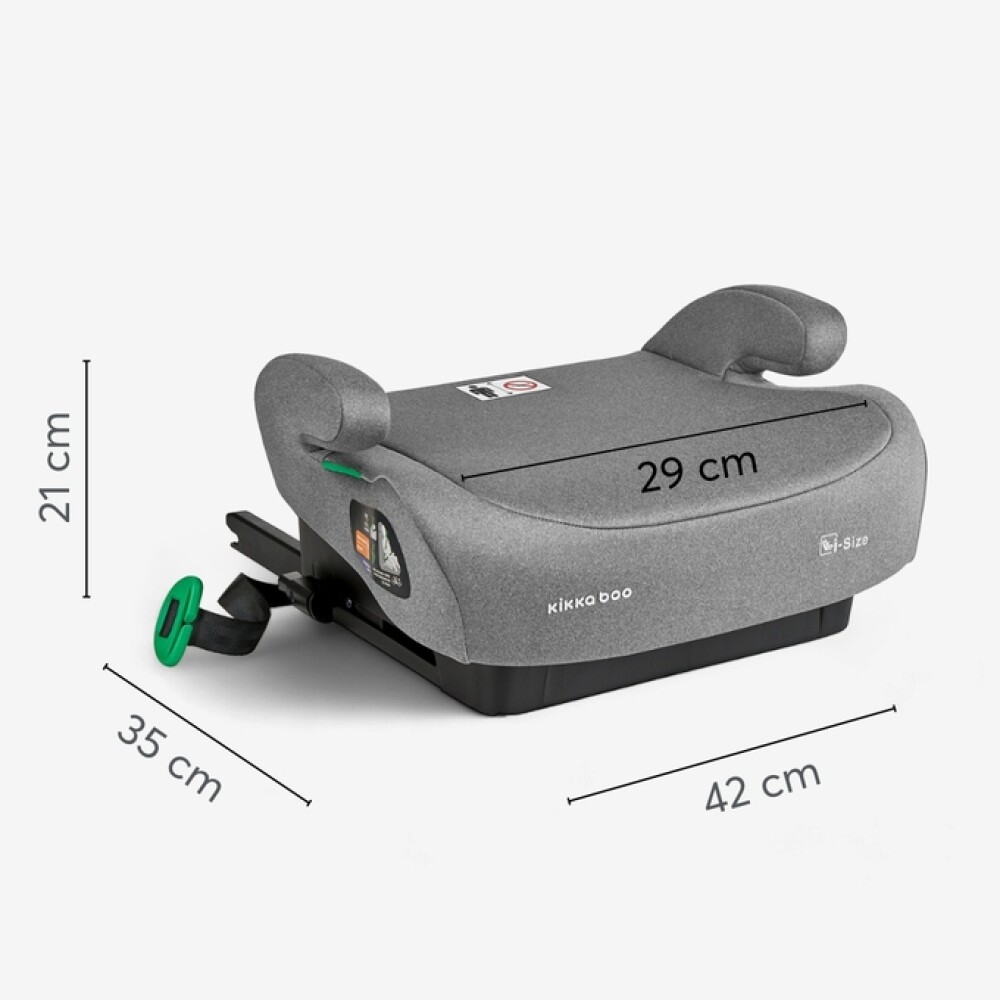 BOOSTER ALZADOR KIKKABOO ISOFIX 22-36KG GRIS