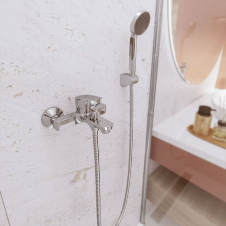 GRIFERIA DUCHA EXTERNA MONOCOMANDO BRILLO SERIE BLEST CROMO