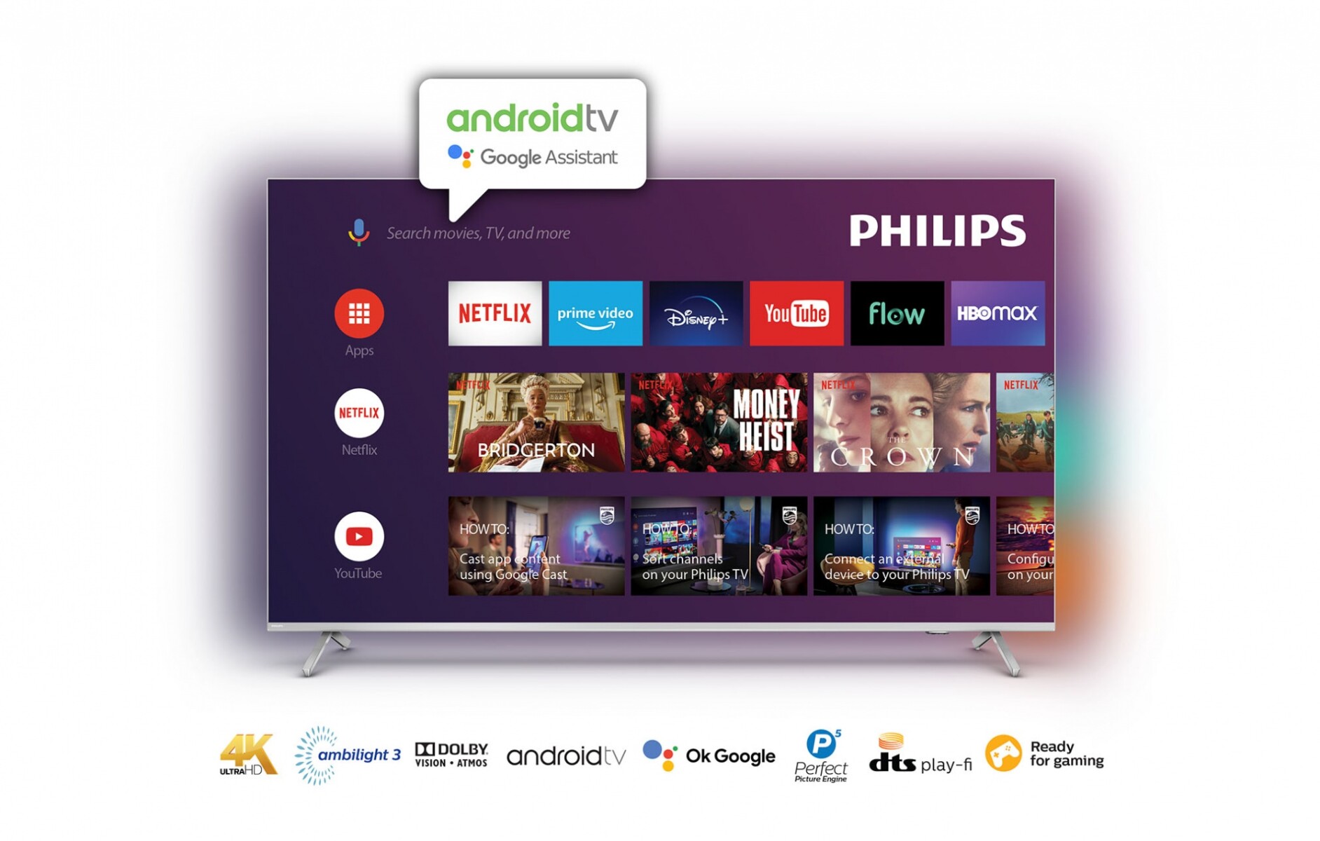 Smart Tv Philips ANDROID 4K con ambilight 75" 75PUD8516/55 - NEGRO 