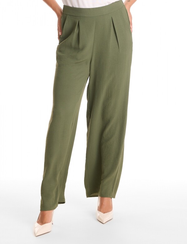 Palazzo Wide Leg Pinzas VERDE