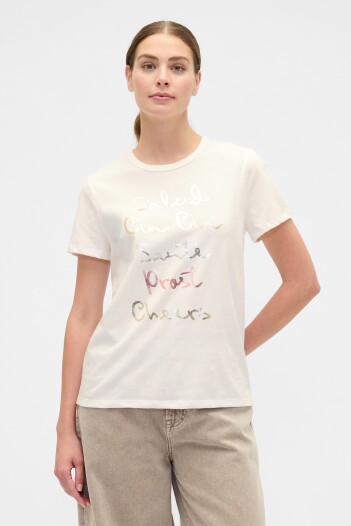 Remera Gràfico Manga Corta Mujer New Off White