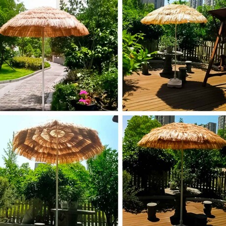 Sombrilla Estilo Hawaiana Tiki 1.7m P/ Piscina Jardín Sombrilla Estilo Hawaiana Tiki 1.7m P/ Piscina Jardín