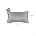 Funda Almohada De Satín Satén Tipo Seda Suave Gris Oscuro