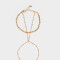 Pulseras Flexibles Pulsera Flexible Con Anillo Unido - Dorado