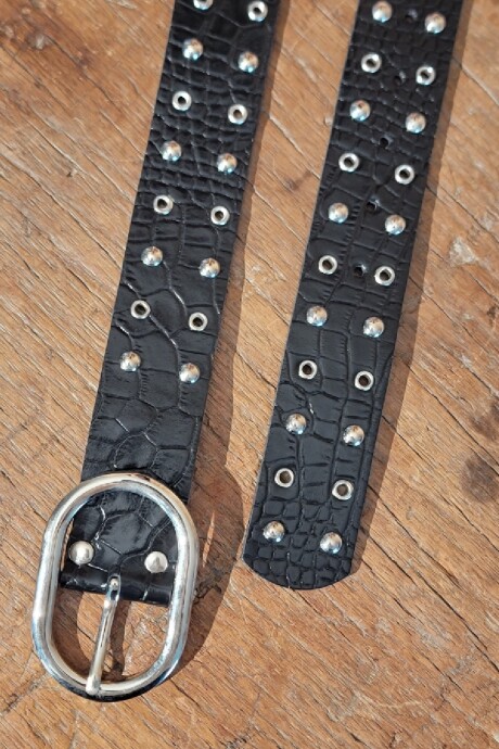 Cinto Snake Croco Negro