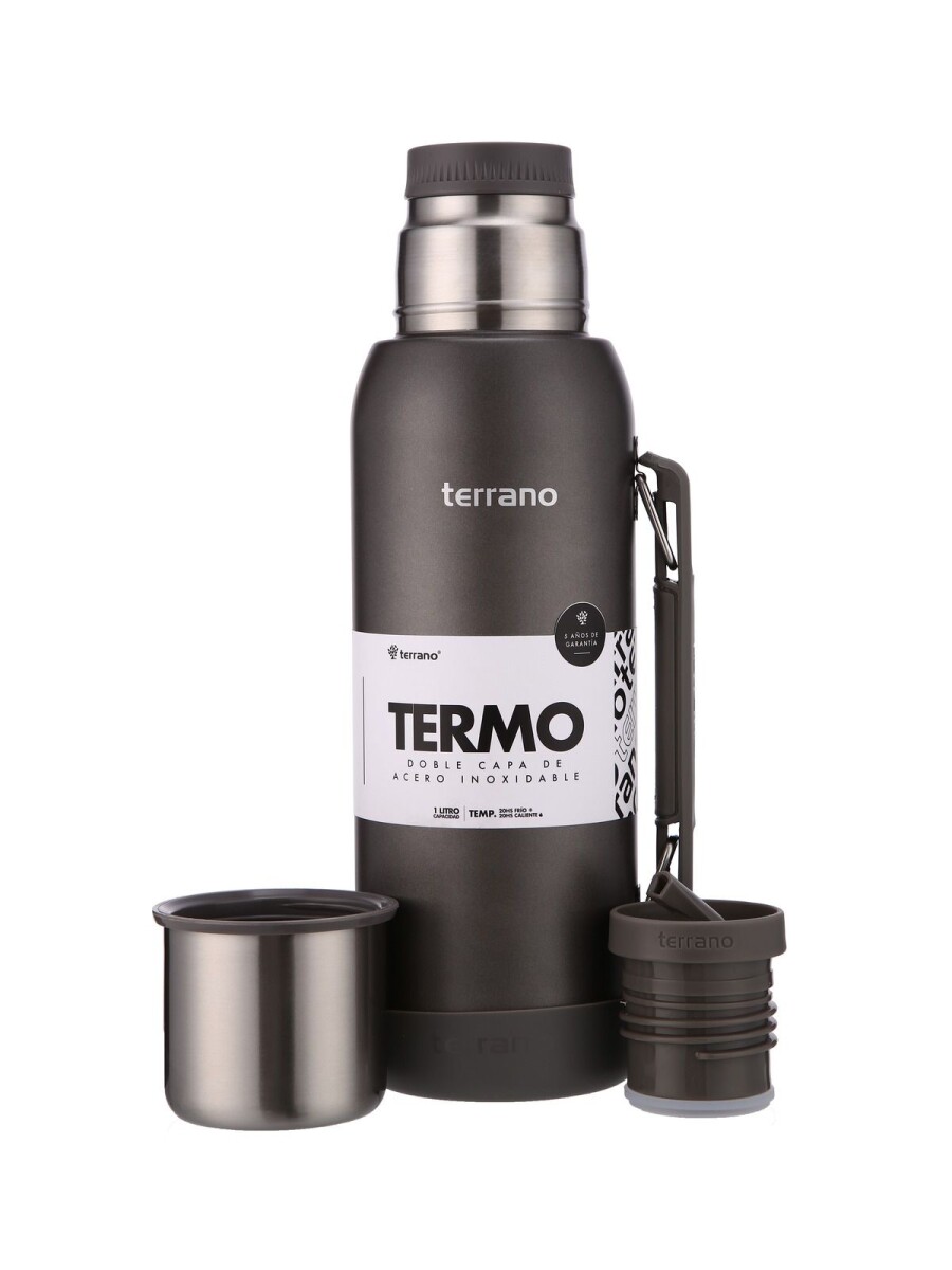 Termo Premium 1lt. Con base de Silicona Metalizado - Gris 