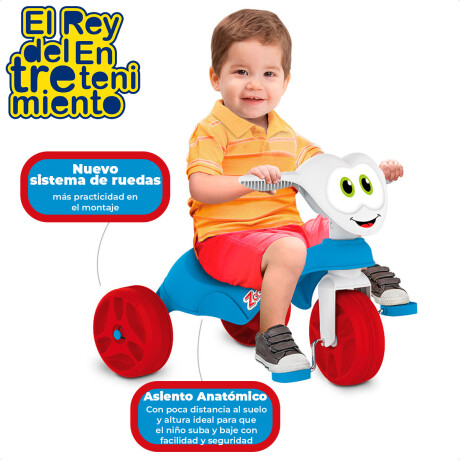Triciclo Infantil A Pedal Zootiko C/Asiento Anatómico Azul