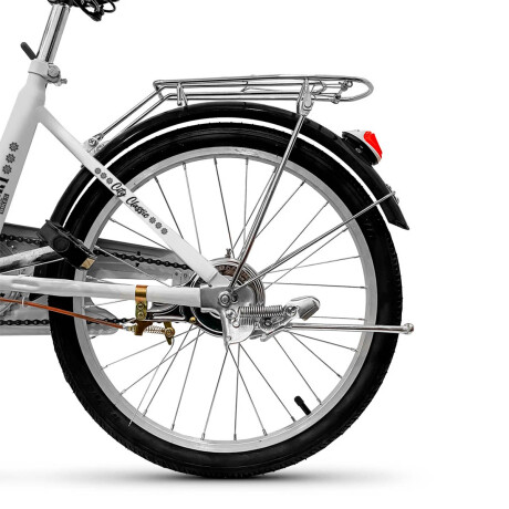 Bicicleta Plegable Paseo Rod 20 Dama Niña Accesorios Negro