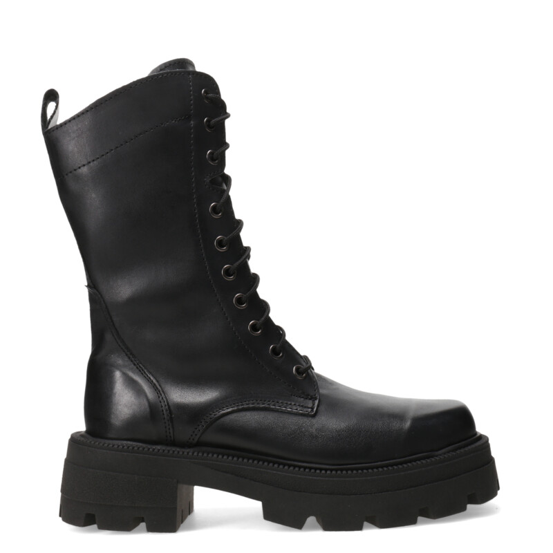 Bota de Mujer Miss Carol YUN acordonada de cuero Negro